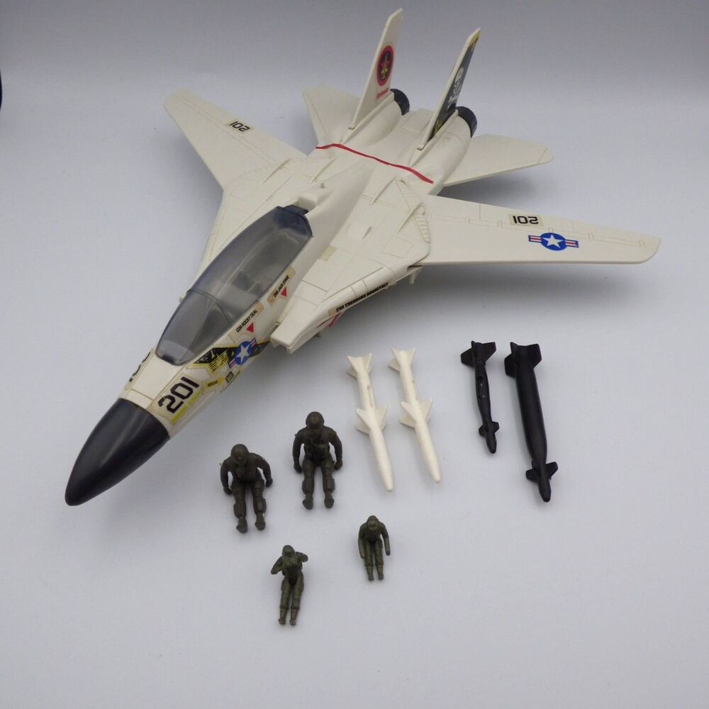 Hasbro 1989 Flying Fighters F14 VF-84 Jolly Roger Jet Navy Incomplete
